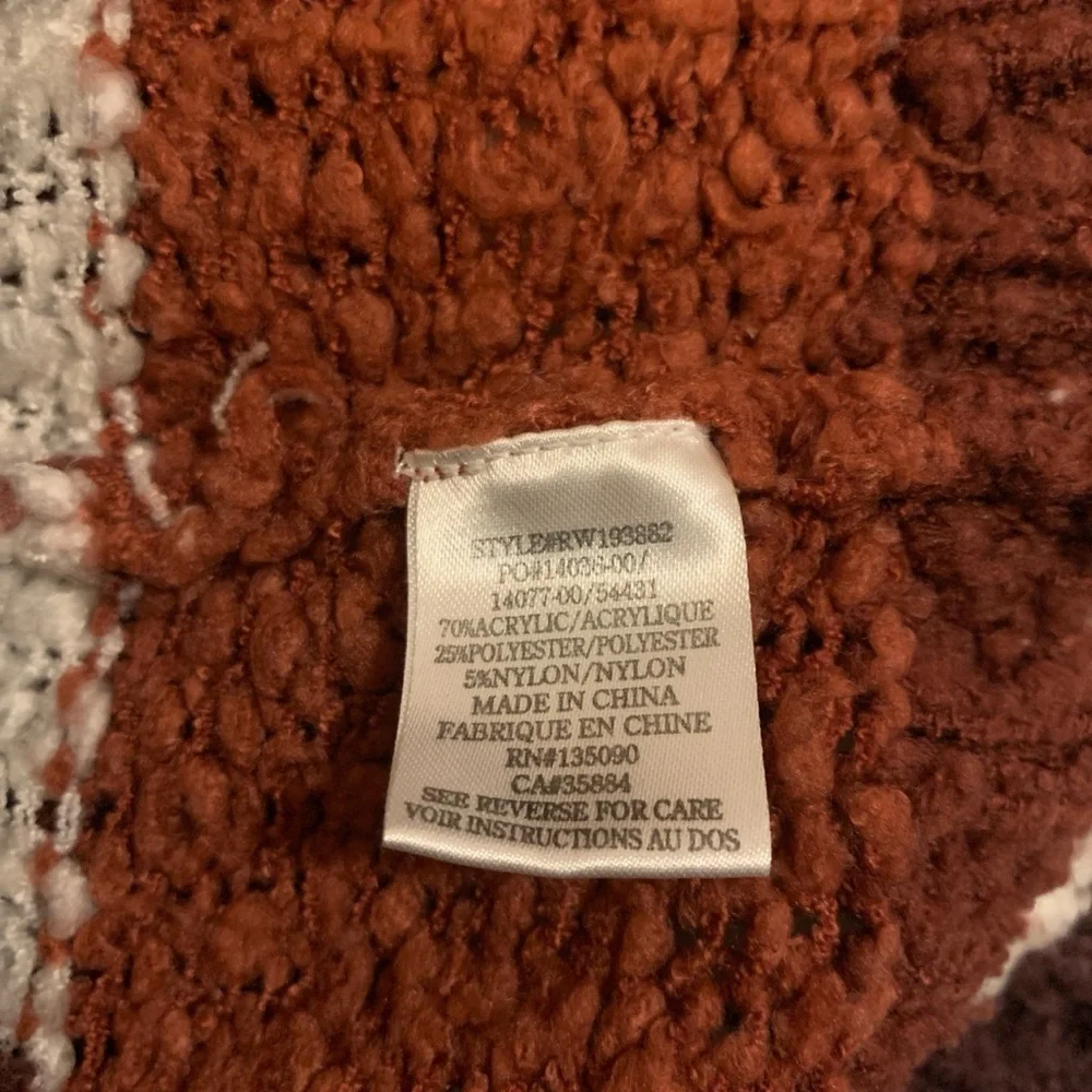 Rag Poets cozy loose knit striped sweater - Picture 4 of 5